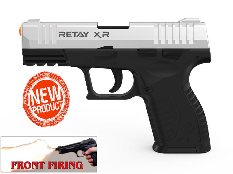 Retay 9MM XR Model Front Firing Blank Gun Chrome Finish - TOPHATTER'S ARMORY DEALS