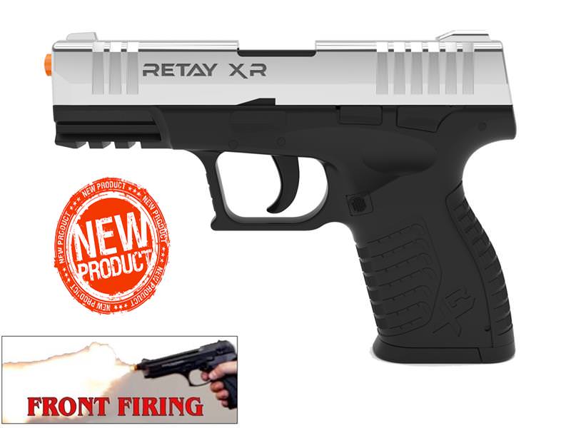 Retay 9MM XR Model Front Firing Blank Gun Nickel Finish