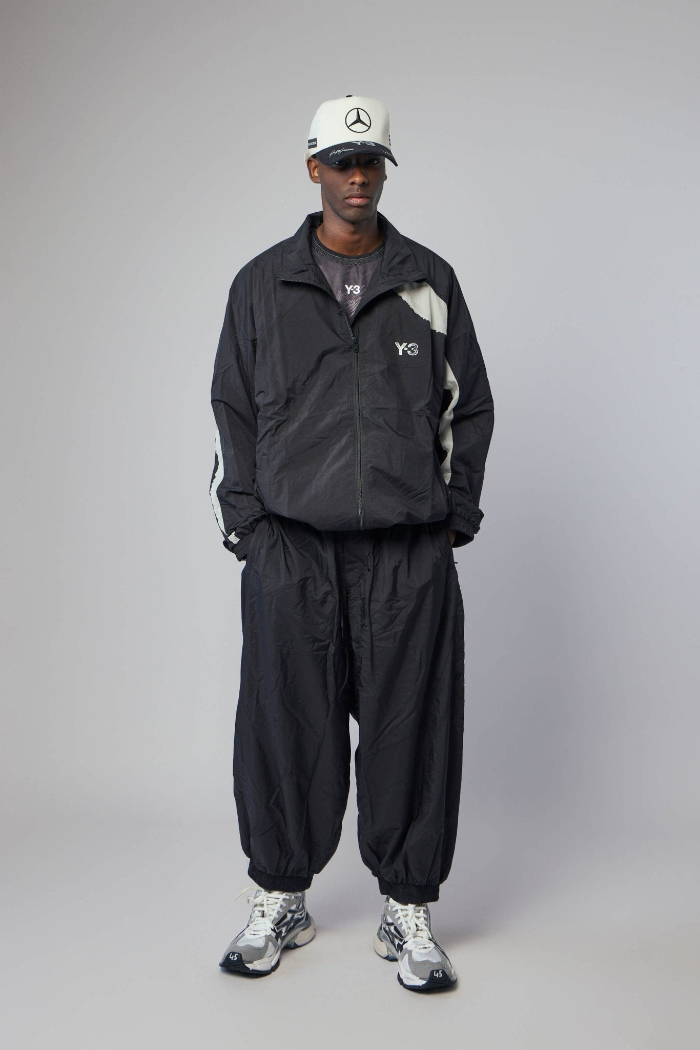 Raw Edge 3 Stripes Nylon Shell Pants