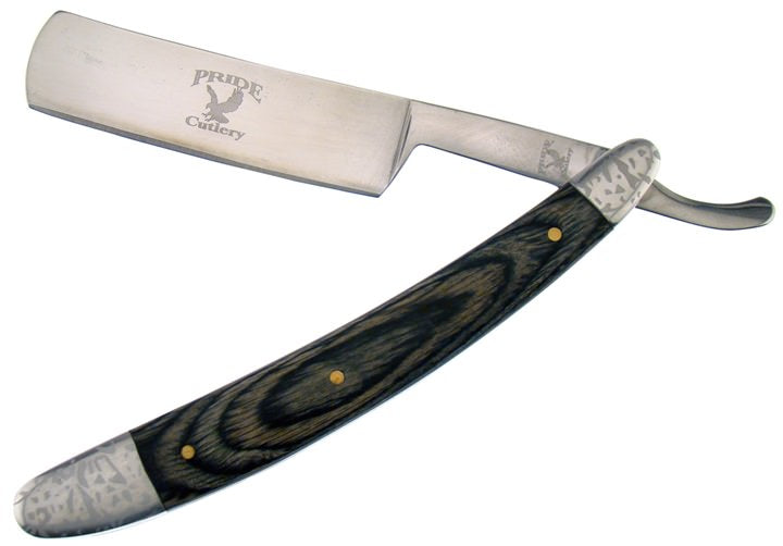 Dark Wood Handle Straight Razor - TOPHATTER'S ARMORY DEALS