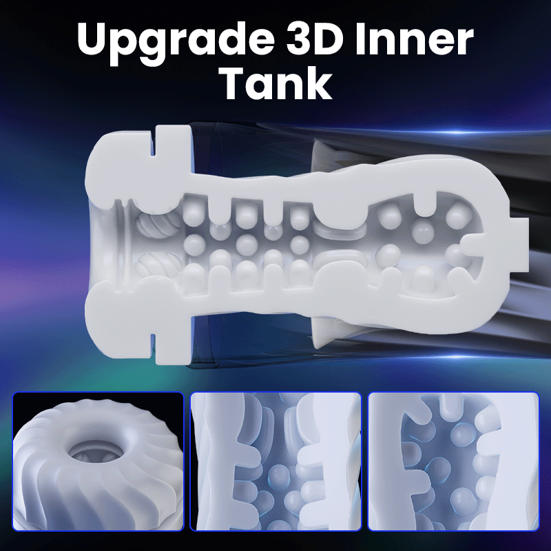 Dreamer - Glans and corona stimulation 3 Rotating 5 Thrusting 5 Vibrating Heating Male Stroker