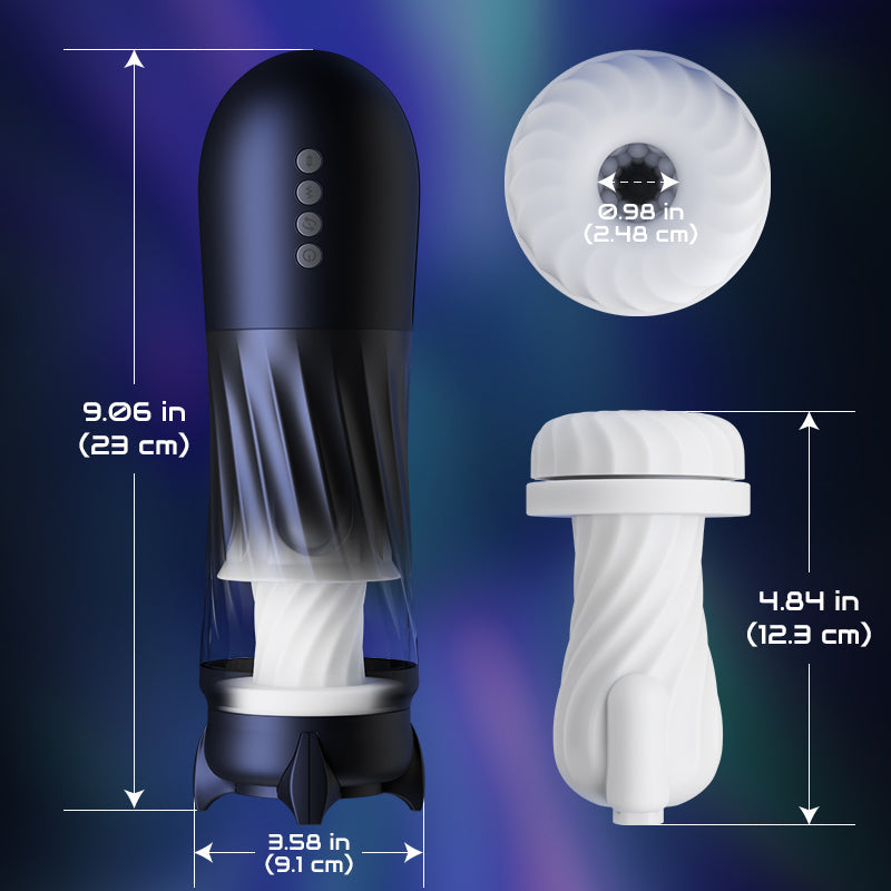 Dreamer - Glans and corona stimulation 3 Rotating 5 Thrusting 5 Vibrating Heating Male Stroker