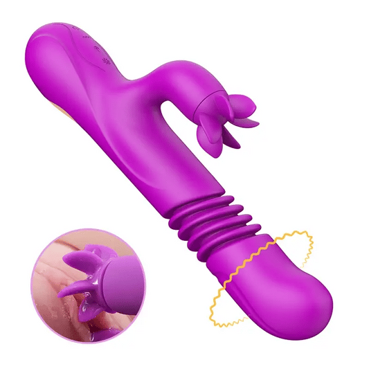 Aiya - 7 Rotating 3 Vibration Telescopic Heating Vibrator for Clitoral and G-spot Stimulation - Vibrator product image for in