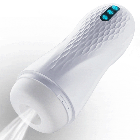 Acmejoy - Language Voice Male Stroker Masturbator With Heated Base, 5 Suction 10 Vibration