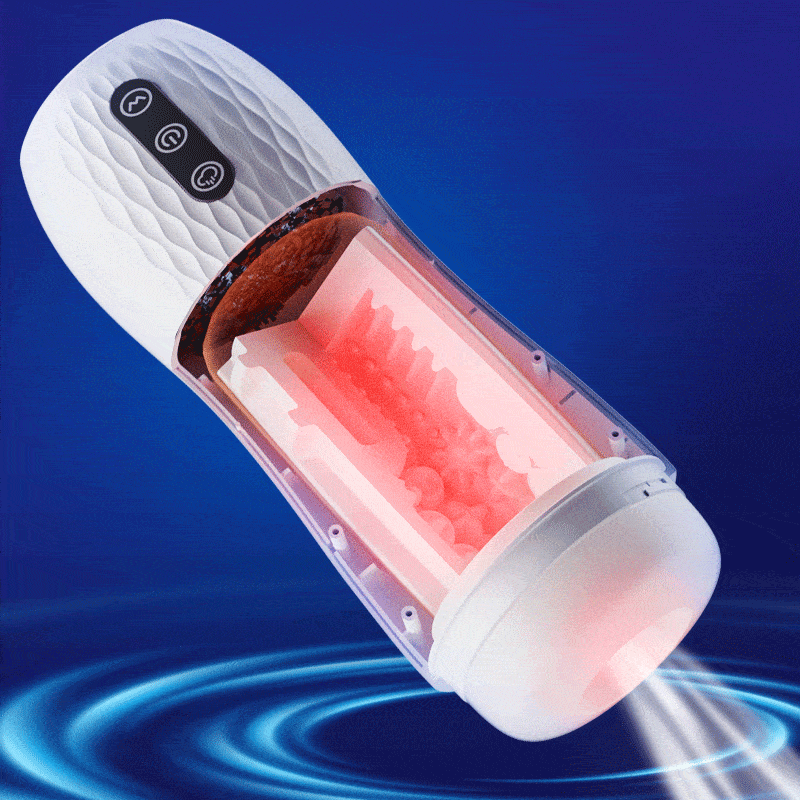 Acmejoy - Language Voice Male Stroker Masturbator With Heated Base, 5 Suction 10 Vibration