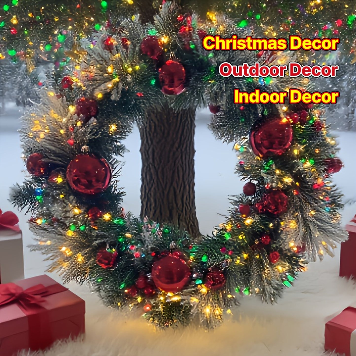 Christmas Wreath Indoor Outdoor Holiday