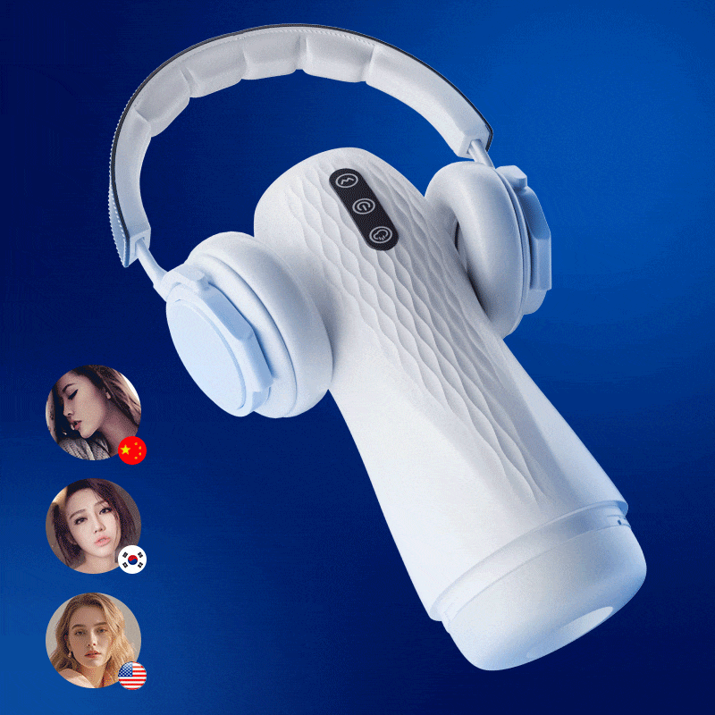 Acmejoy - Language Voice Male Stroker Masturbator With Heated Base, 5 Suction 10 Vibration