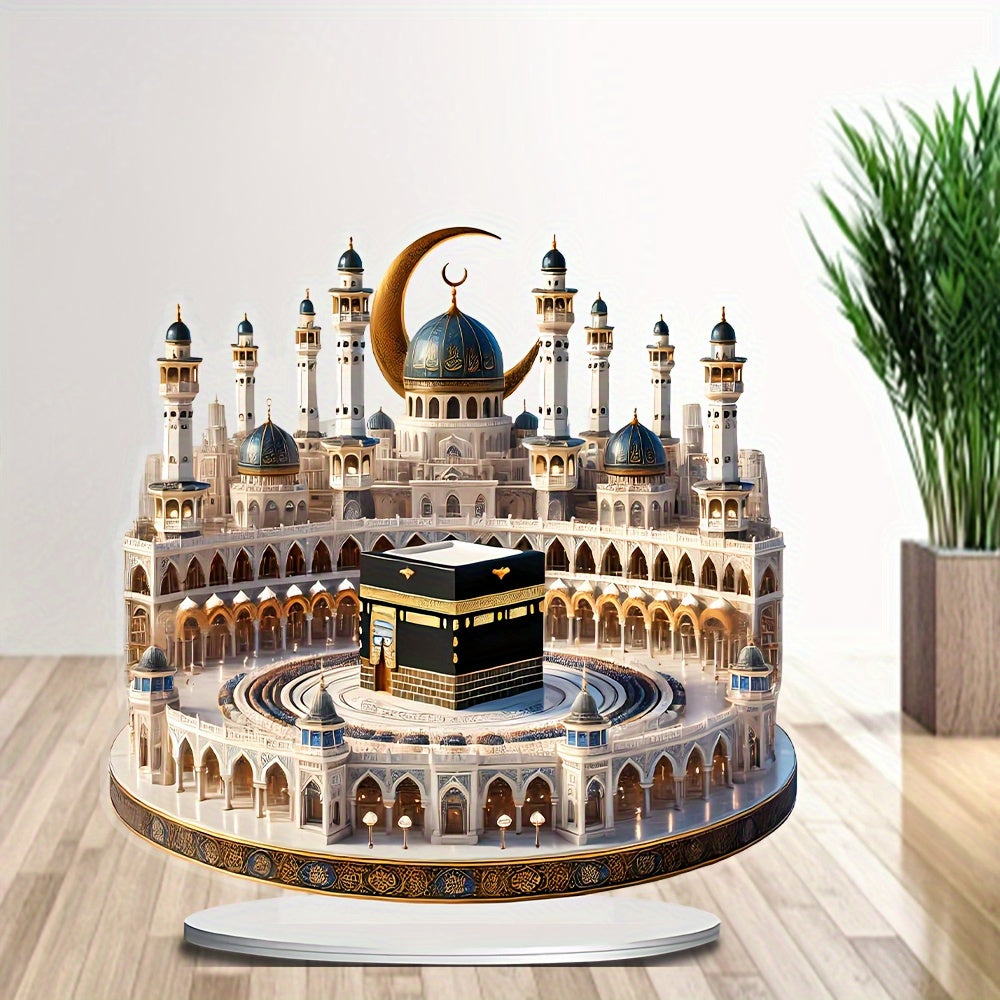 Bohemian Crystal Mecca Mosque Tabletop Decoration