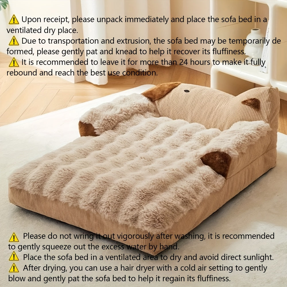 Soft Indoor Pet Couch for Dogs and Cats