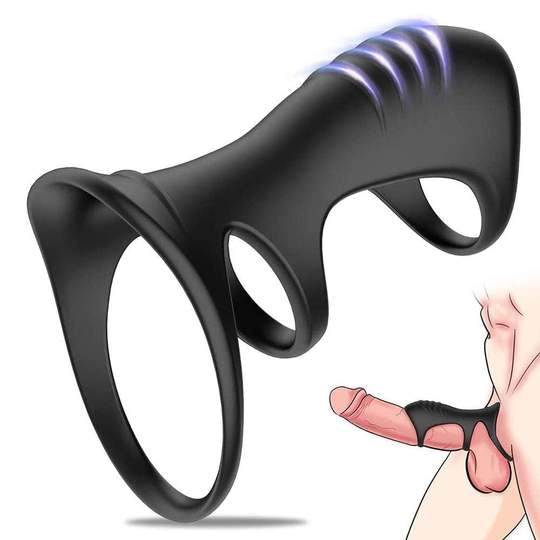 1.3-Inch Triple Rings G-spot Tickler Male Penis Ring - Vibrator product image for intimate wellness and personal care