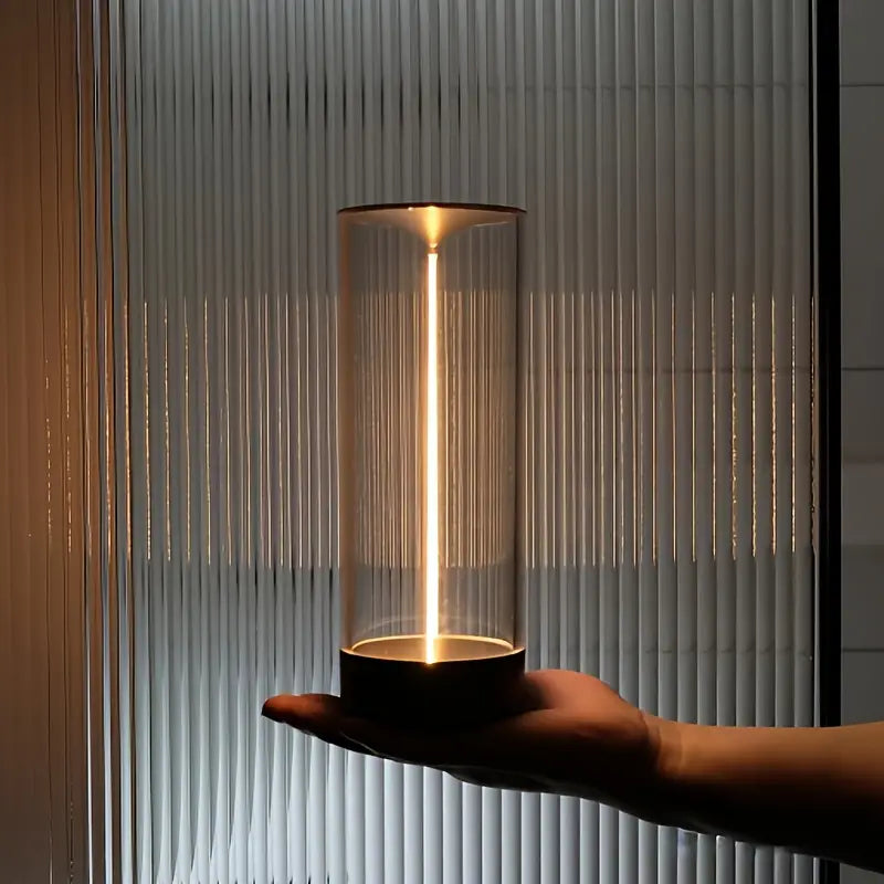 Magnetic LED Atmosphere Lamp with Three Levels of Brightness - Dark Silver- Large Size