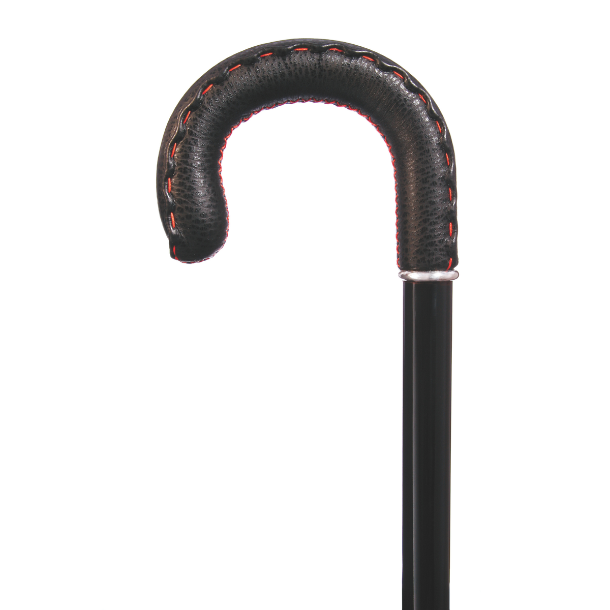 Bond Street Luxe Leather Cane - Italian Craftsmanship & Style
