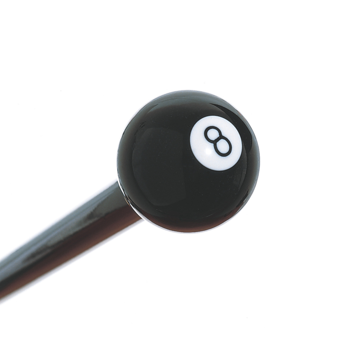Elegant Italian Billiard Cane: 8-Ball Handle & Beechwood Shaft
