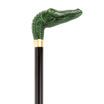 Green Gator Walking Cane