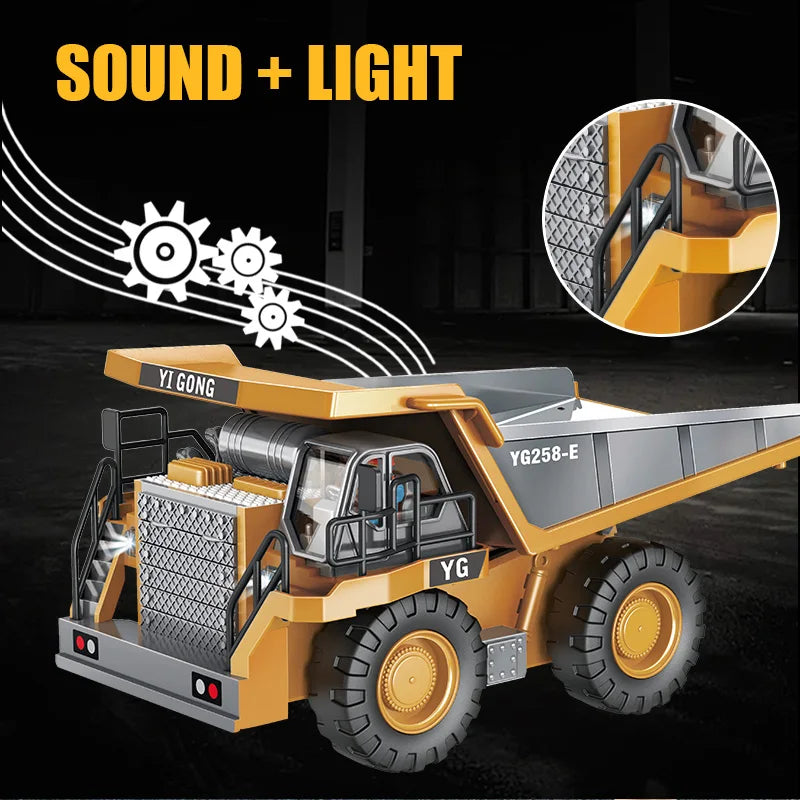 RC Alloy Dump Truck Engineering Vehicle for Boys