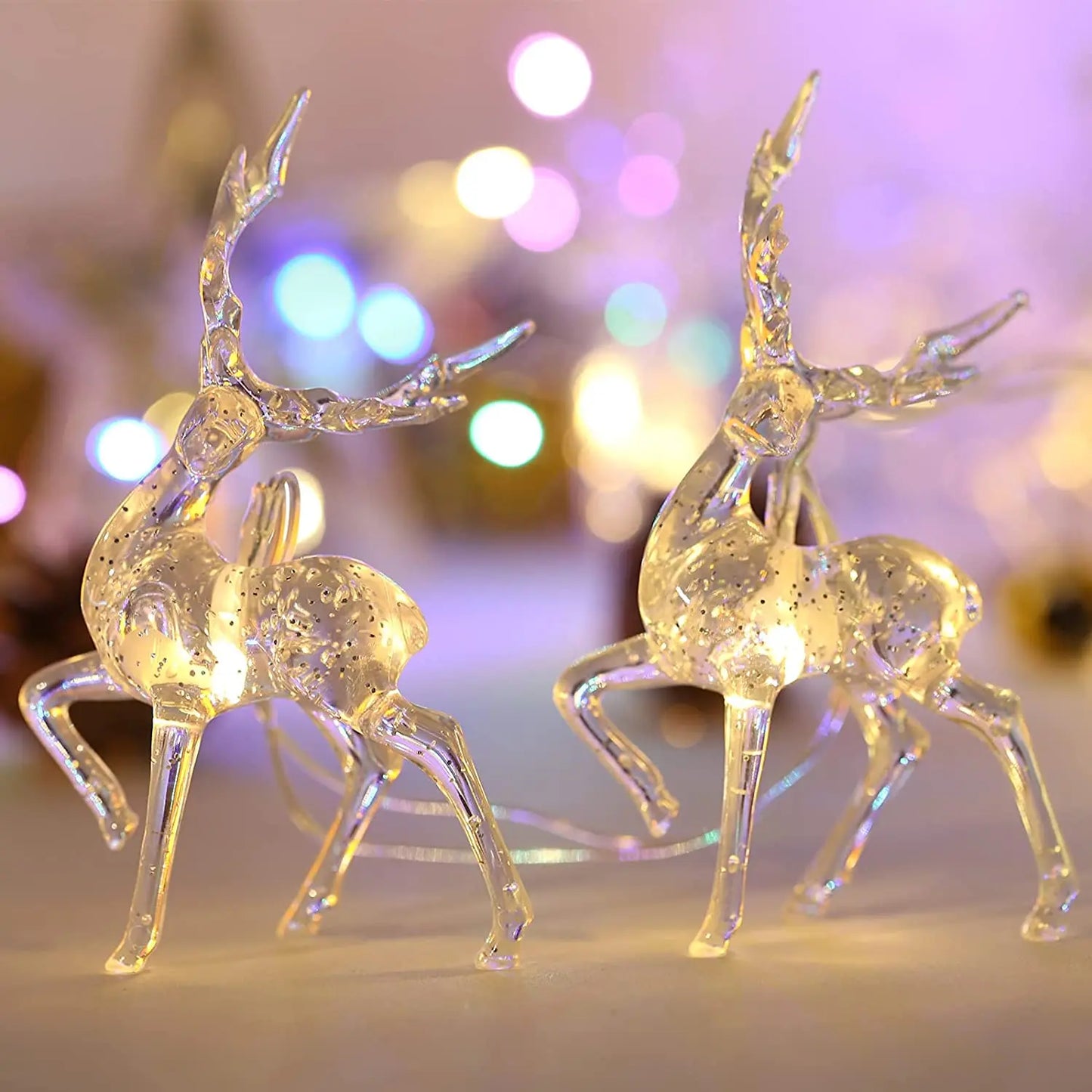1.5M 10-LED Christmas Reindeer String Lights – Festive Fairy Garland
