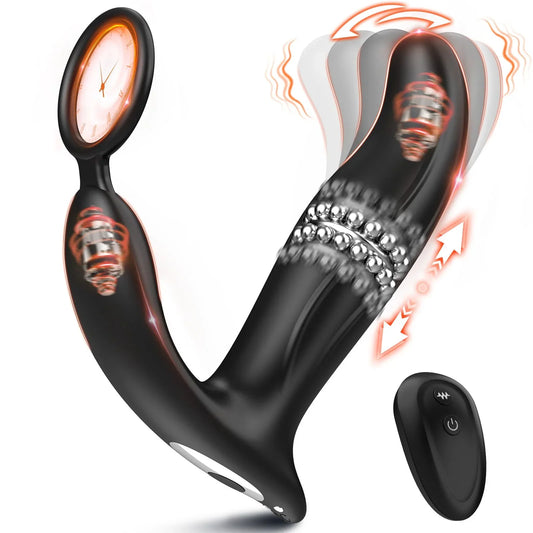 SBD 5 in 1 Thrusting & Vibrating Anal Vibrator Butt Plug with Cock Ring - Vibrator product image for intimate wellness and pe