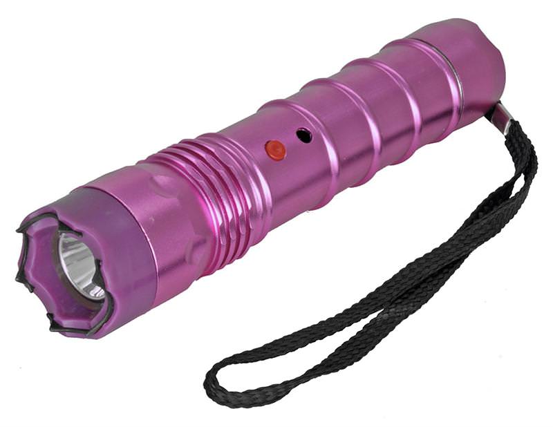 Mini Volta Tactical Stun Gun 3 Million Volts With 180 Lumens FlashLight Pink