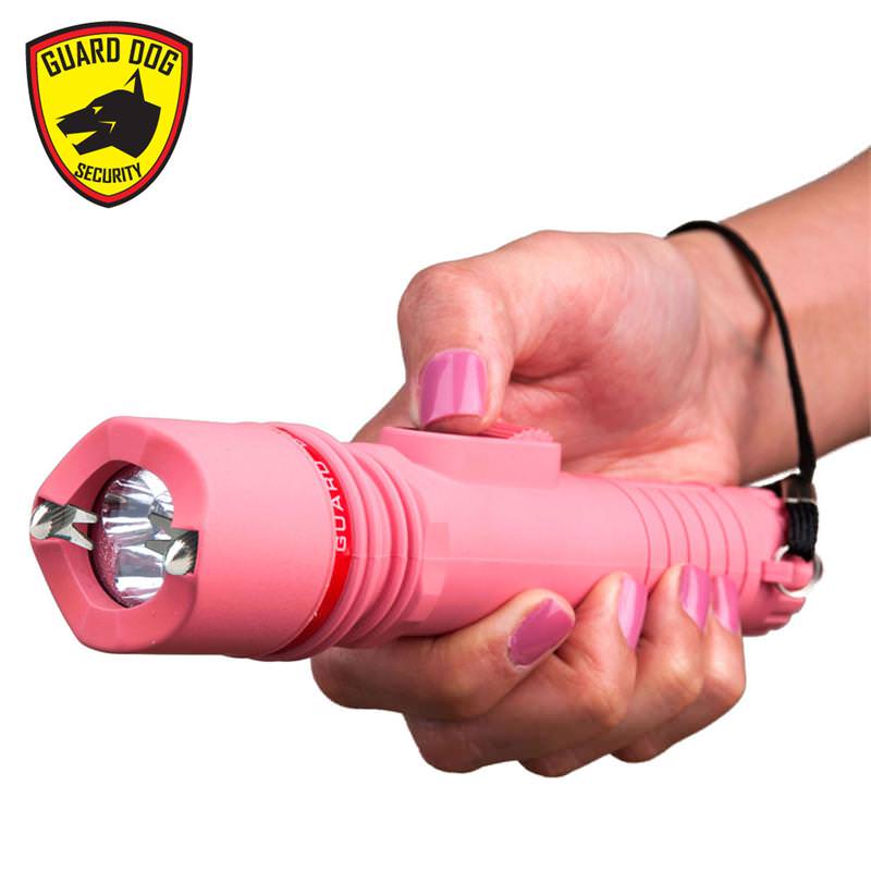 Pink Security 6,000,000 Volt Flashlight Stun Gun with 4 Prongs - TOPHATTER'S ARMORY DEALS