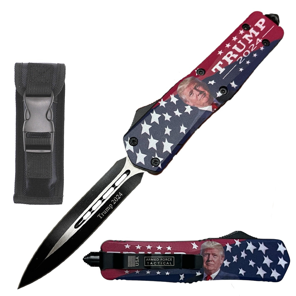 9" Trump 2024 Tactical Recon Automatic OTF Combat Knife - TOPHATTER'S ARMORY DEALS