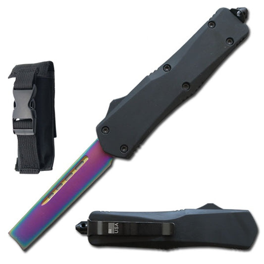 9" Titanium Razor Blade Automatic OTF Combat Knife