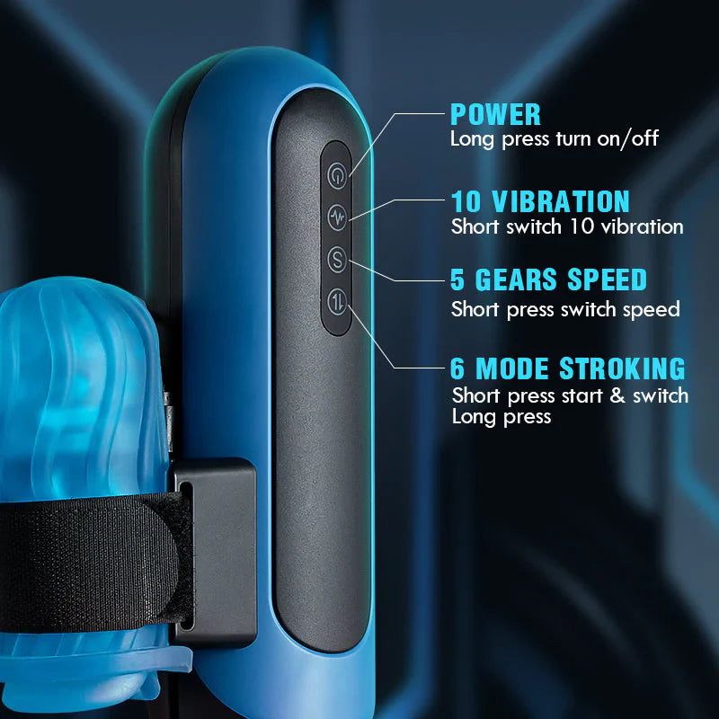 Lustytime 700 Strokes Per Minute 6 Thrusting 10 Vibrating Masturbation Cup
