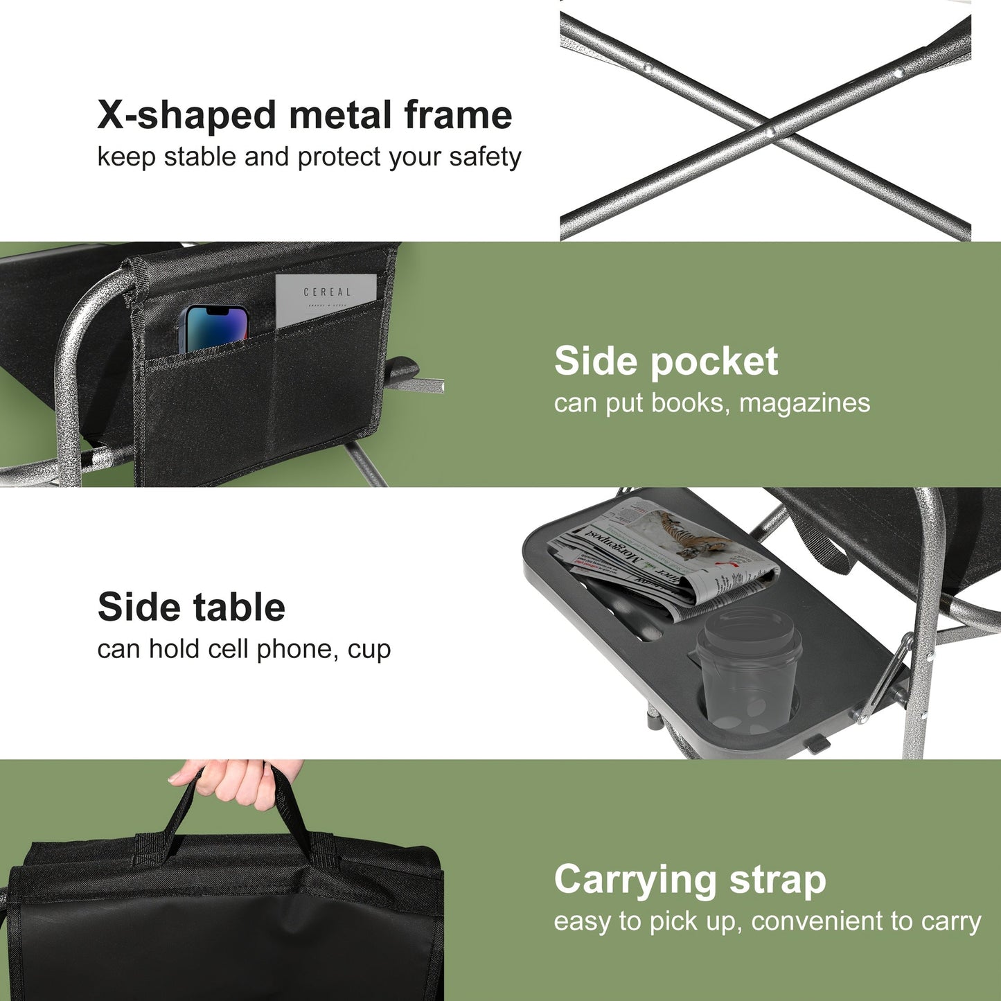 Folding Camping Chair with Cup Holder