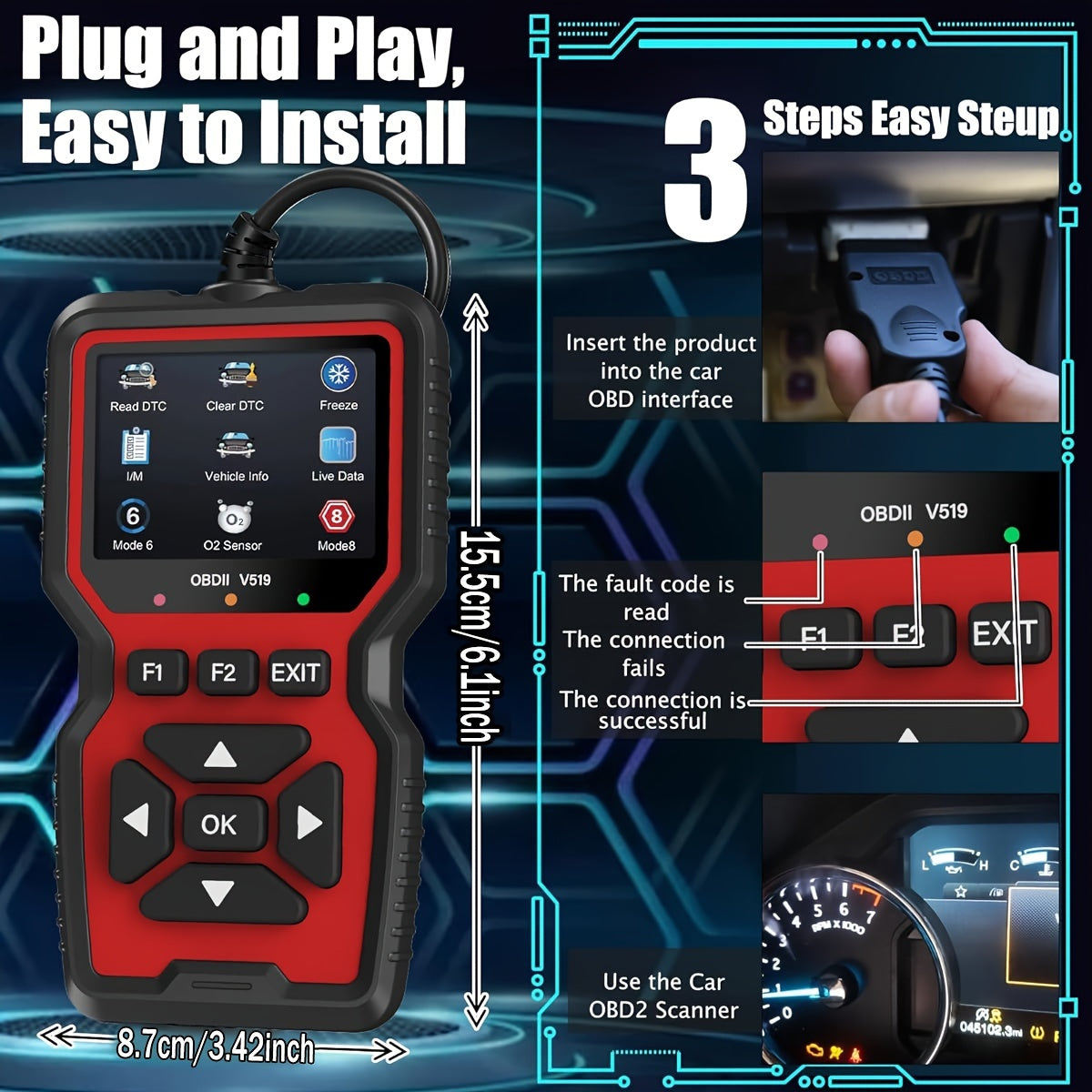 Professional OBD2 Live Data Diagnostic Scanner Tool
