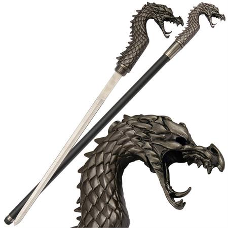 Flaming Dragon Sword Cane - TOPHATTER'S ARMORY DEALS