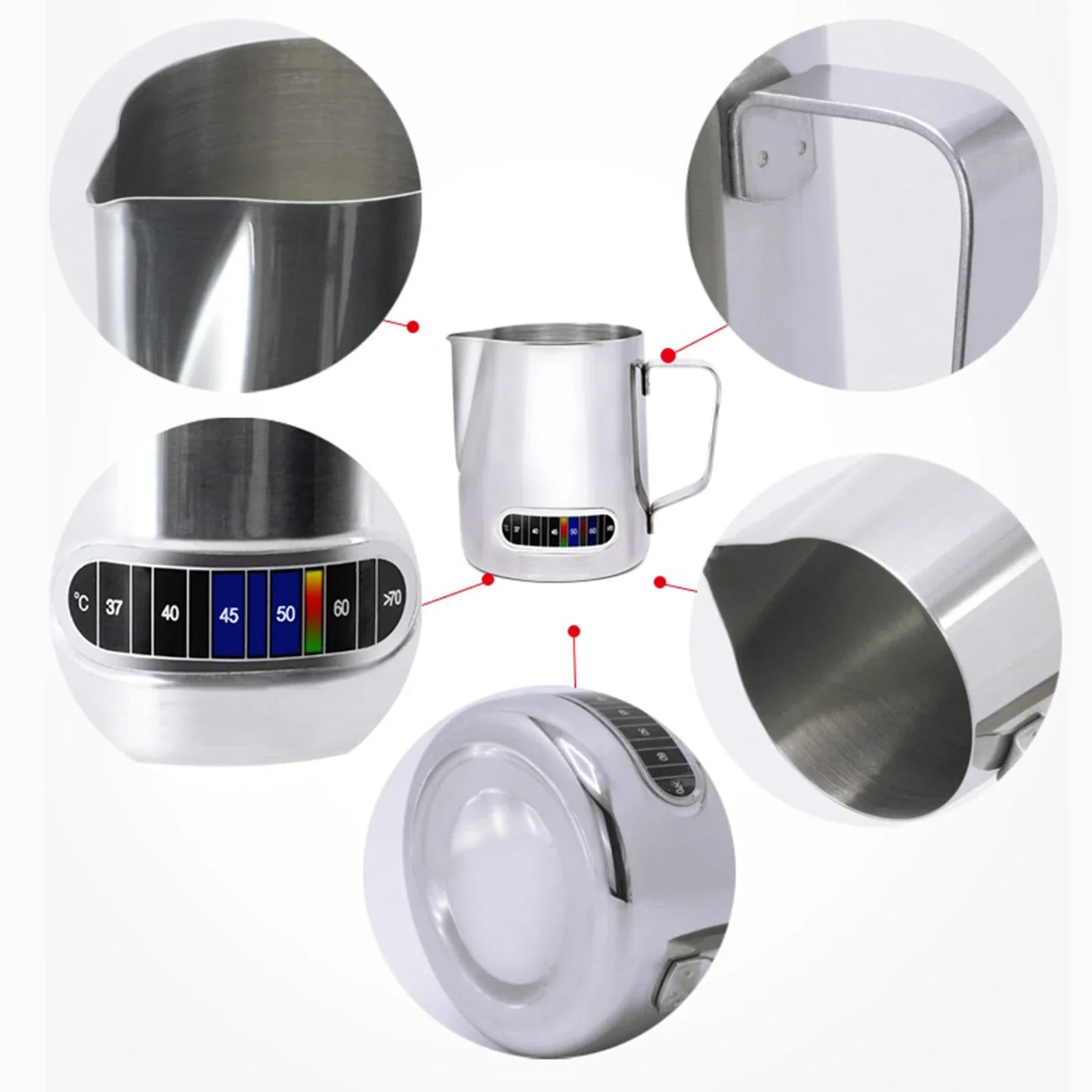 600ML Stainless Steel Milk Frothing Pitcher Silver