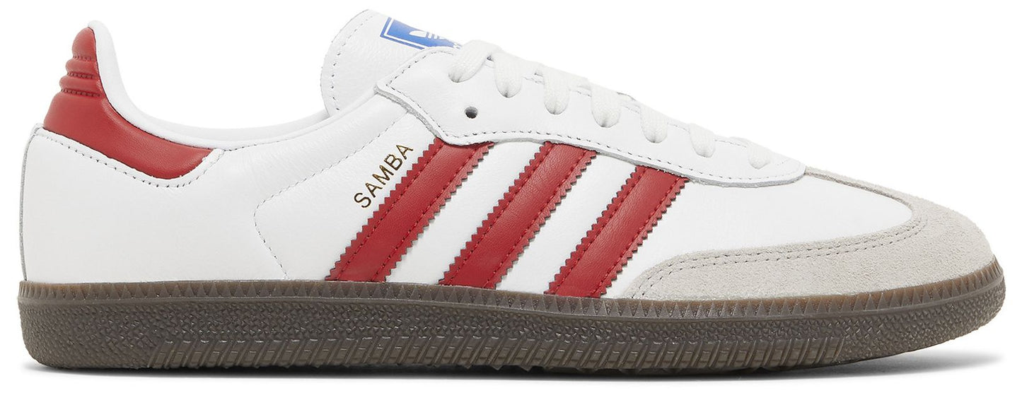 [IG1025] Mens adidas Samba OG 'White Better Scarlet'