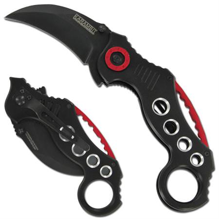 All Black Spring Assist - 'Legal Automatic' Knife - Karambit Tactical