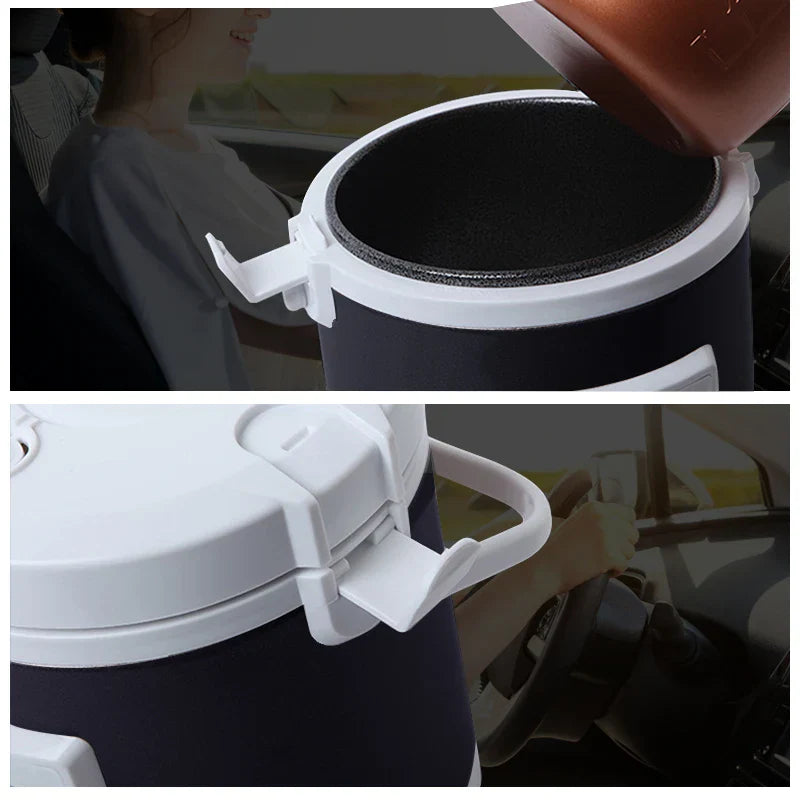 12V/24V Mini Car Rice Cooker 1.6L Portable Grey