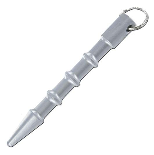 Kubotan Keychain with Silver Finish - Pointed Tip - TOPHATTER'S ARMORY DEALS