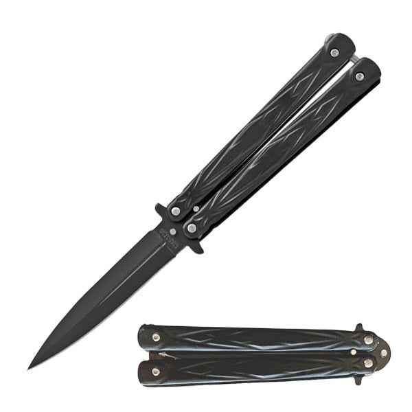 5.25" Closed Length Butterfly Sudden Fatality Tribal Knife - TOPHATTER'S ARMORY DEALS