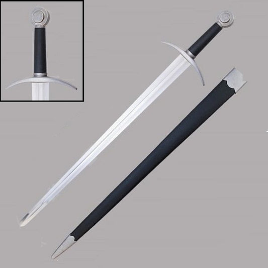 Dark Prince Medieval Knight Crusade Sword With Scabbard