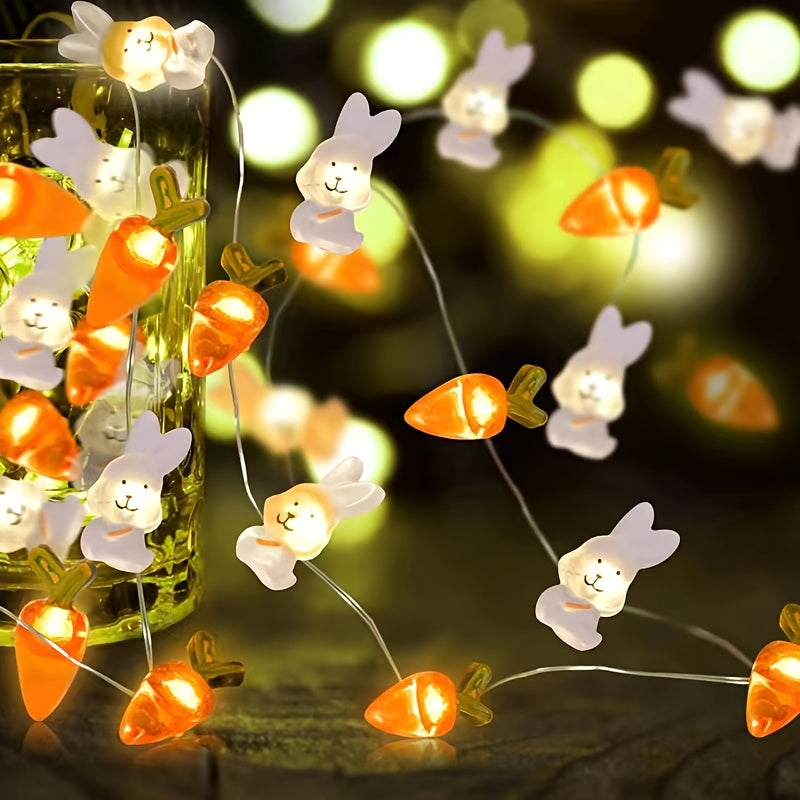 LED Copper Wire Rabbit Carrot Light String