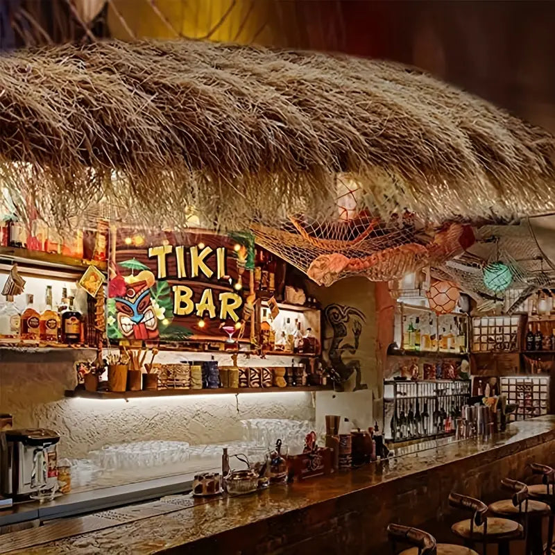 Artificial Thatch Plastic Thatch Roll - Mexican Palm Style - 100x100cm