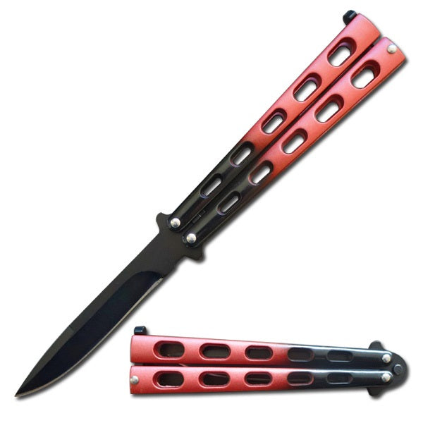 5.25" Closed Length Red Striker Balisong Butterfly Knife - TOPHATTER'S ARMORY DEALS