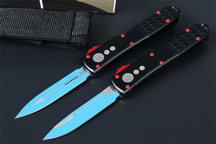 Micro Technology A7 Red and Blue Titanium Straight Out Cutting Tool-GS05