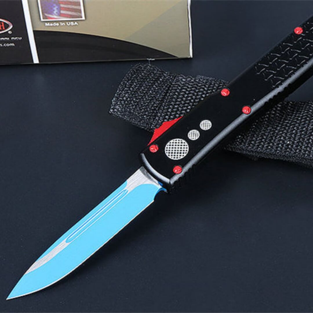 Micro Technology A7 Red and Blue Titanium Straight Out Cutting Tool-GS05