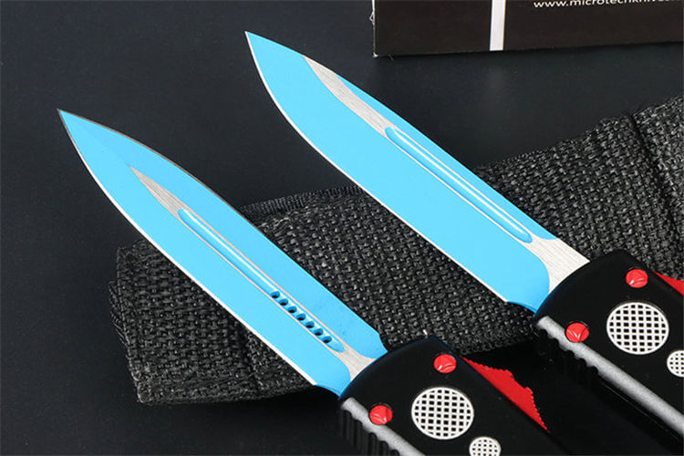 Micro Technology A7 Red and Blue Titanium Straight Out Cutting Tool-GS05