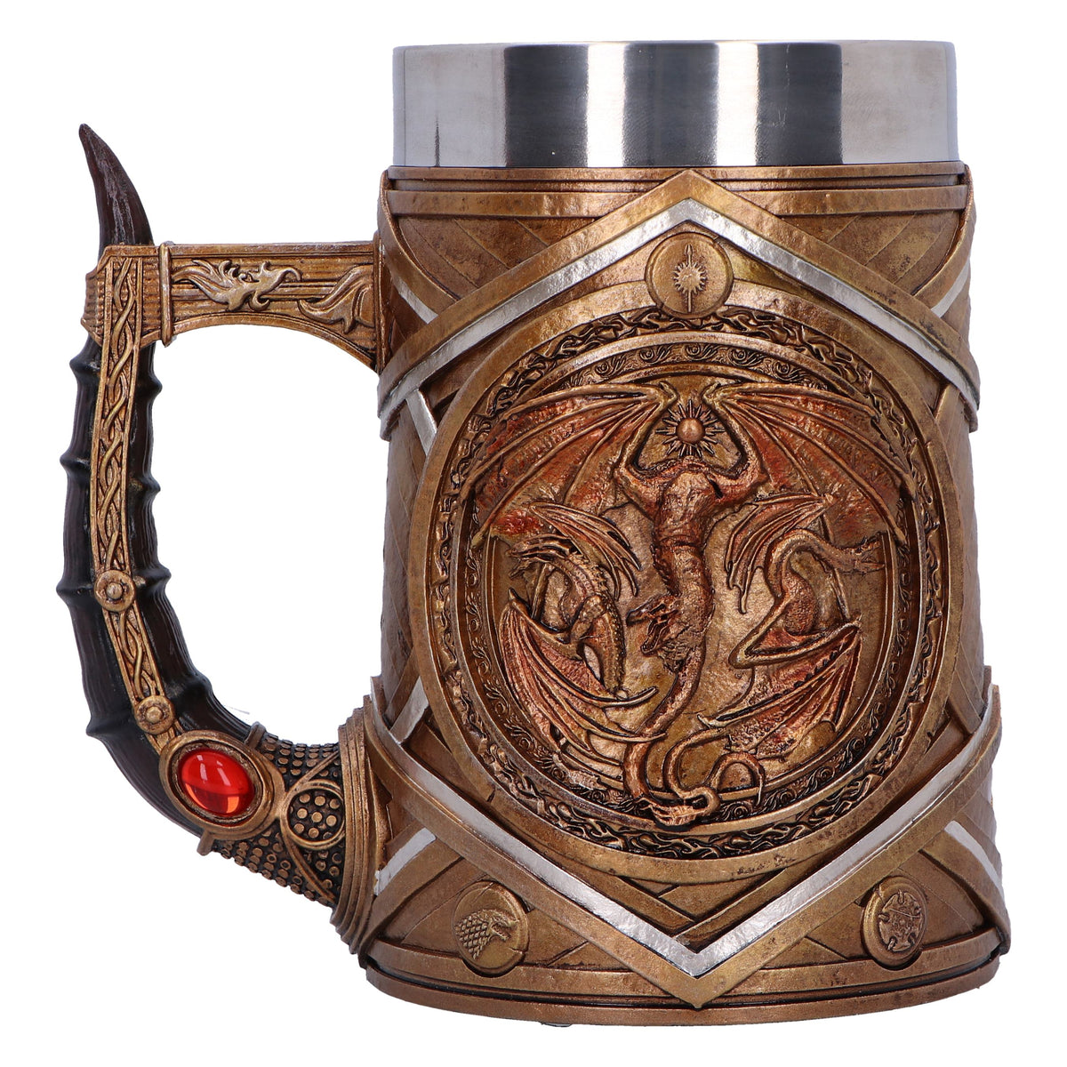 House of the Dragon – Official Targaryen Crown and Dagger Collectible Tankard