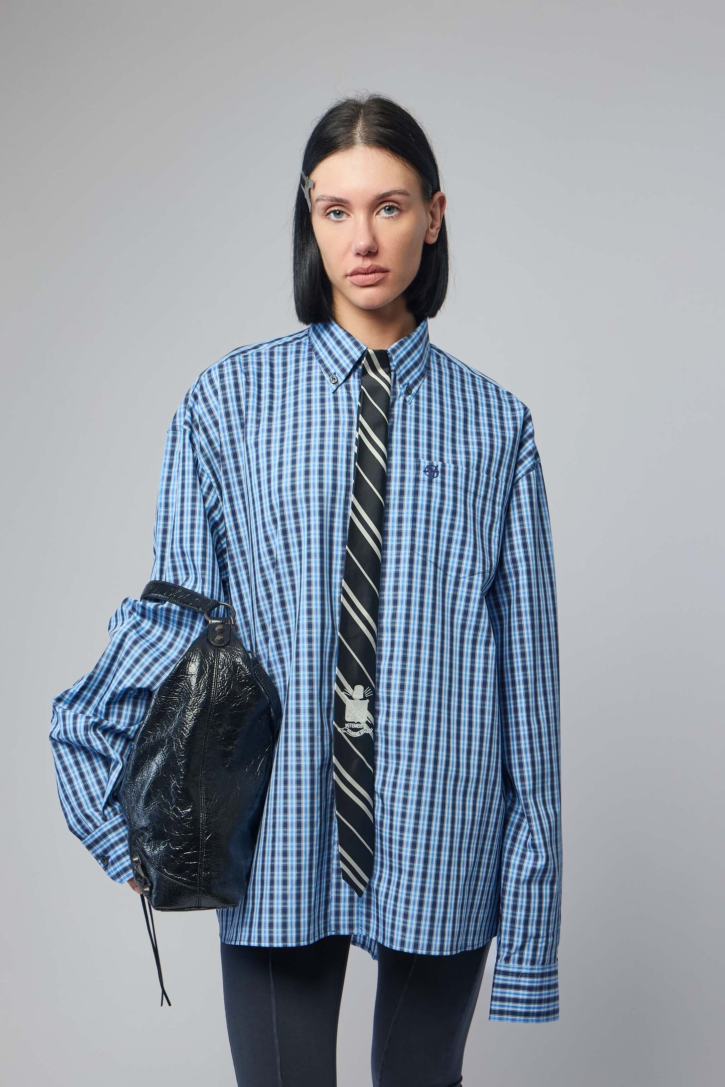 Checked Button-fastening Shirt