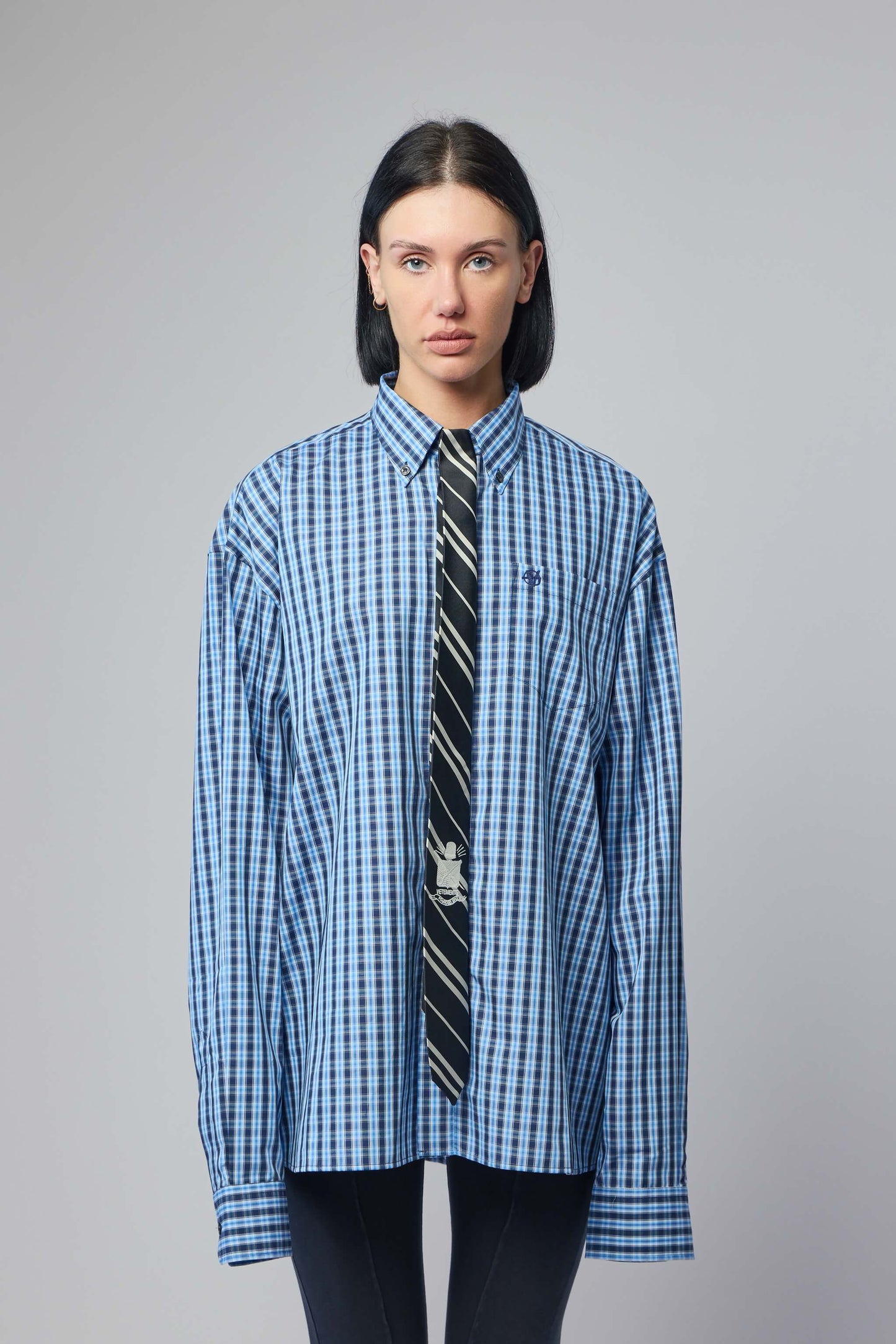 Checked Button-fastening Shirt