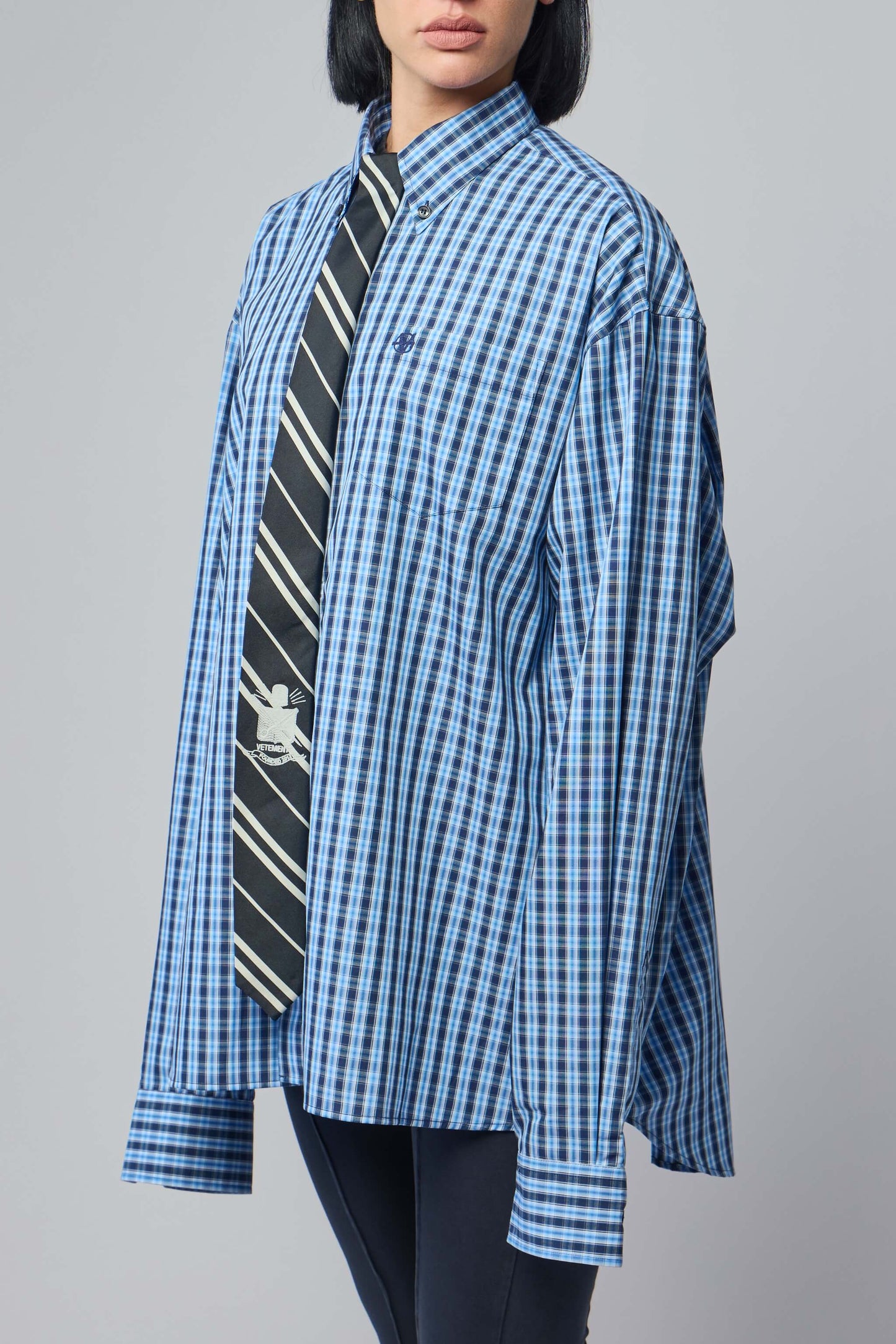 Checked Button-fastening Shirt