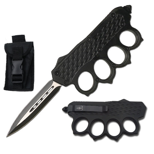 9 Inches Overall Tactical Knuckle OTF Knife - TOPHATTER'S ARMORY DEALS