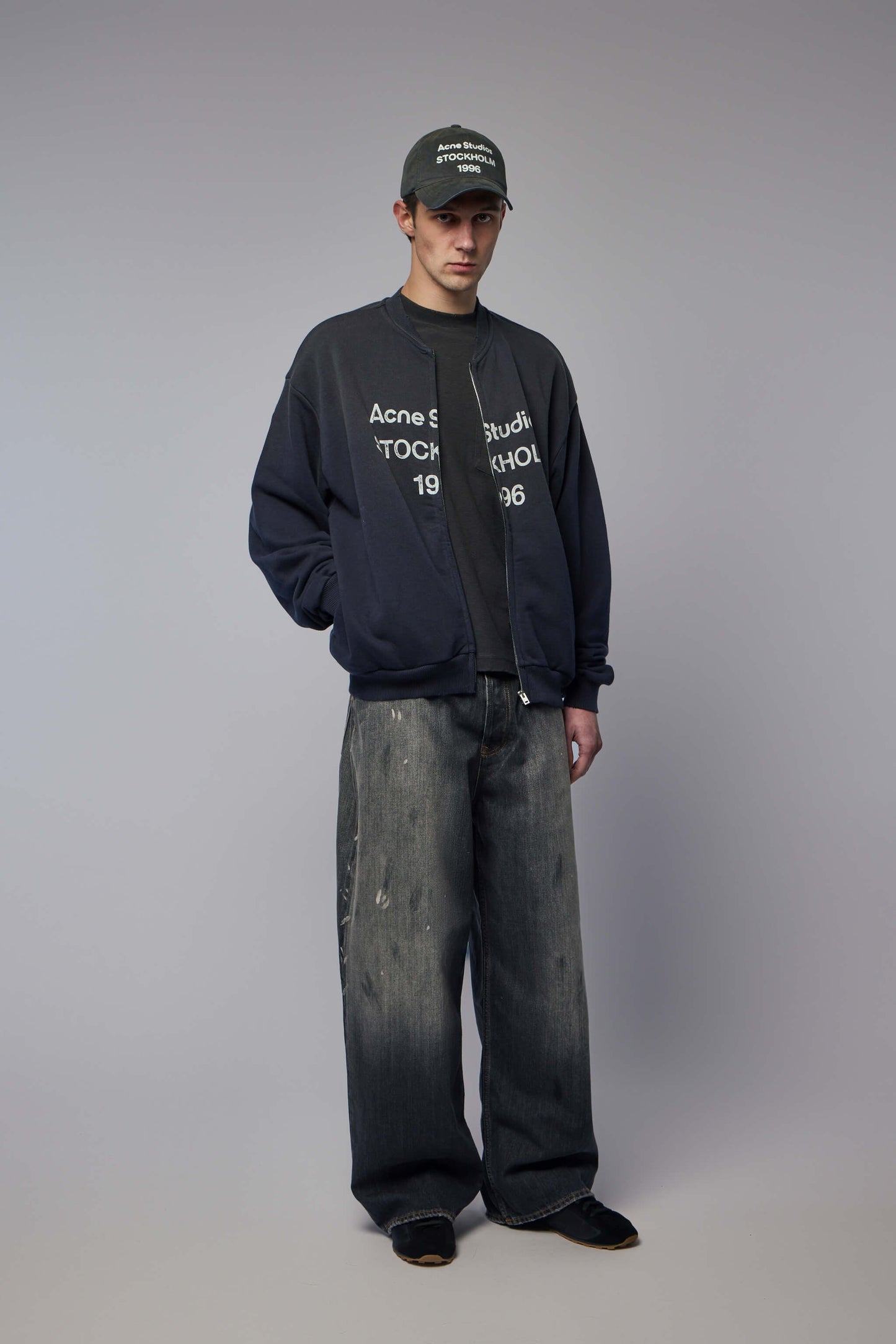 Washed Zip-up Cardigan