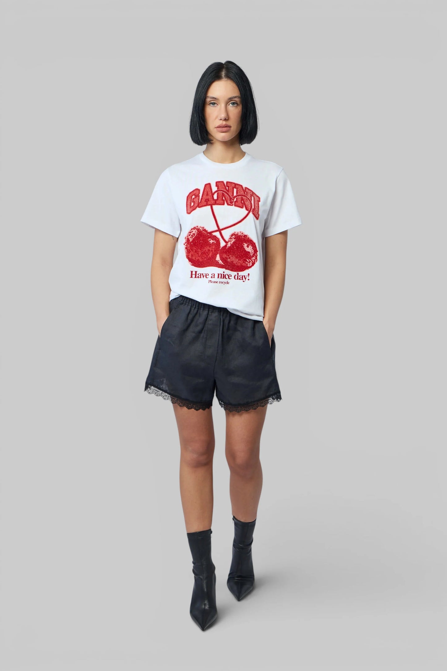 Basic Cotton Jersey Cherry With Caviar