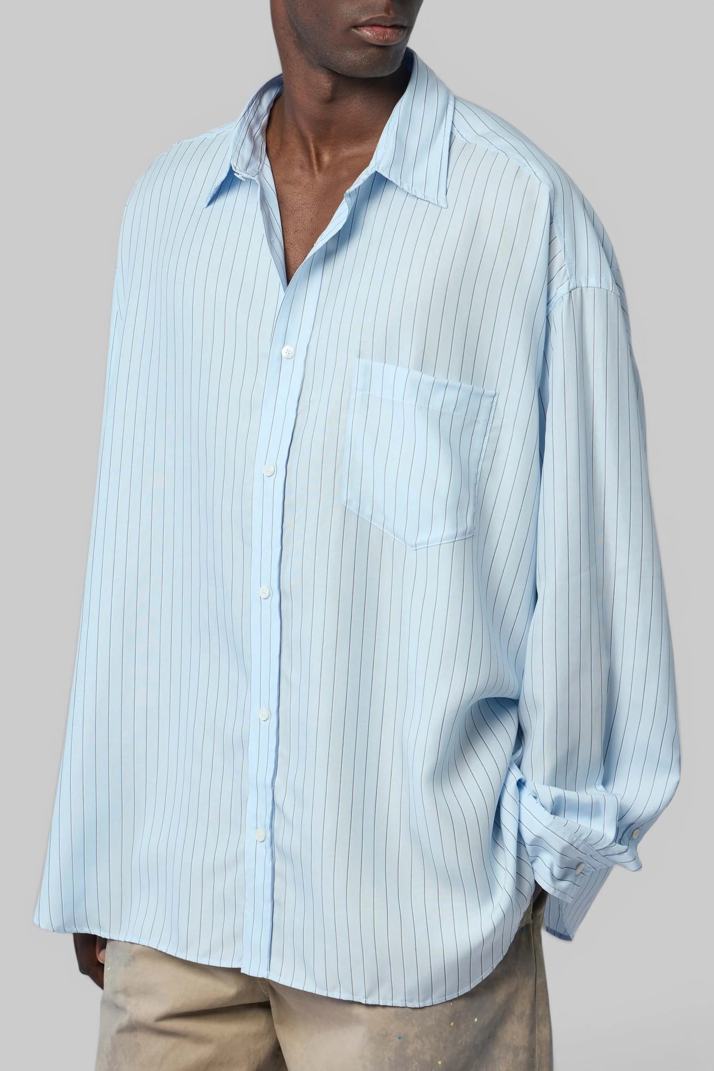 Striped Button-up Shirt